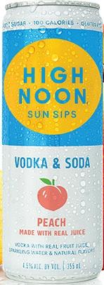 High Noon Sun Sips - Peach Vodka & Soda (4 pack cans) (4 pack cans)